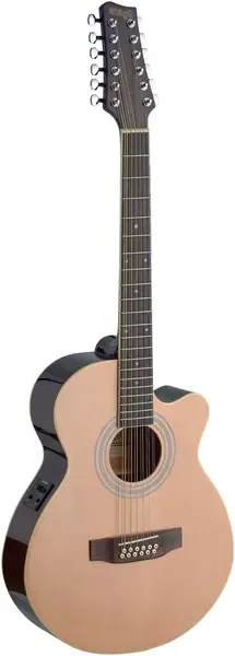Электроакустическая гитара 12-струнная Stagg SA40MJCFI/12-N