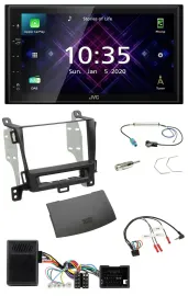 Автомагнитола для Opel Zafira JVC 2-DIN, DAB, Bluetooth, USB, чёрная (Jet Black), поддержка управления на руле, совместима с моделями с 2013 года