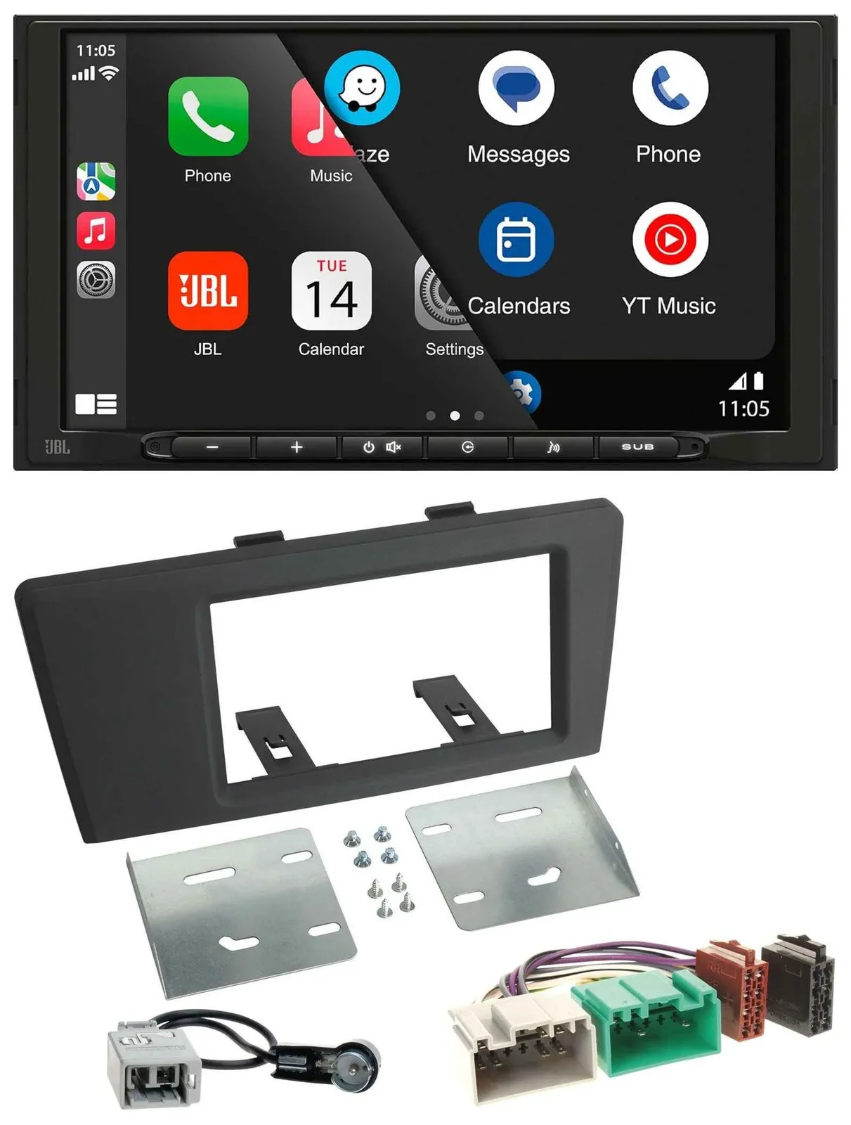 JBL USB 2DIN MP3 Bluetooth AUX Autoradio für Volvo S60 S70 C70 V70 00-03