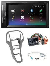 Автомагнитола для Opel Astra J Pioneer 2DIN, DAB, MP3, Bluetooth, USB, титаново-серый