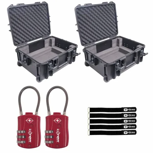 ProX XM-CDHW UltronX Watertight Cases w Wheels fits CDJ-3000 Style Units Pair