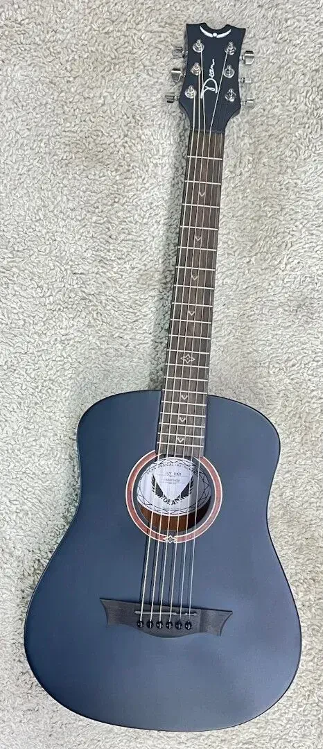 Dean Flight Satin Black 3/4 Size Travel Acoustic Guitar w/Bag # FLY BKS