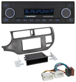 Blaupunkt DAB USB Bluetooth MP3 Autoradio für Kia Rio UB 2011-2014 anthrazit