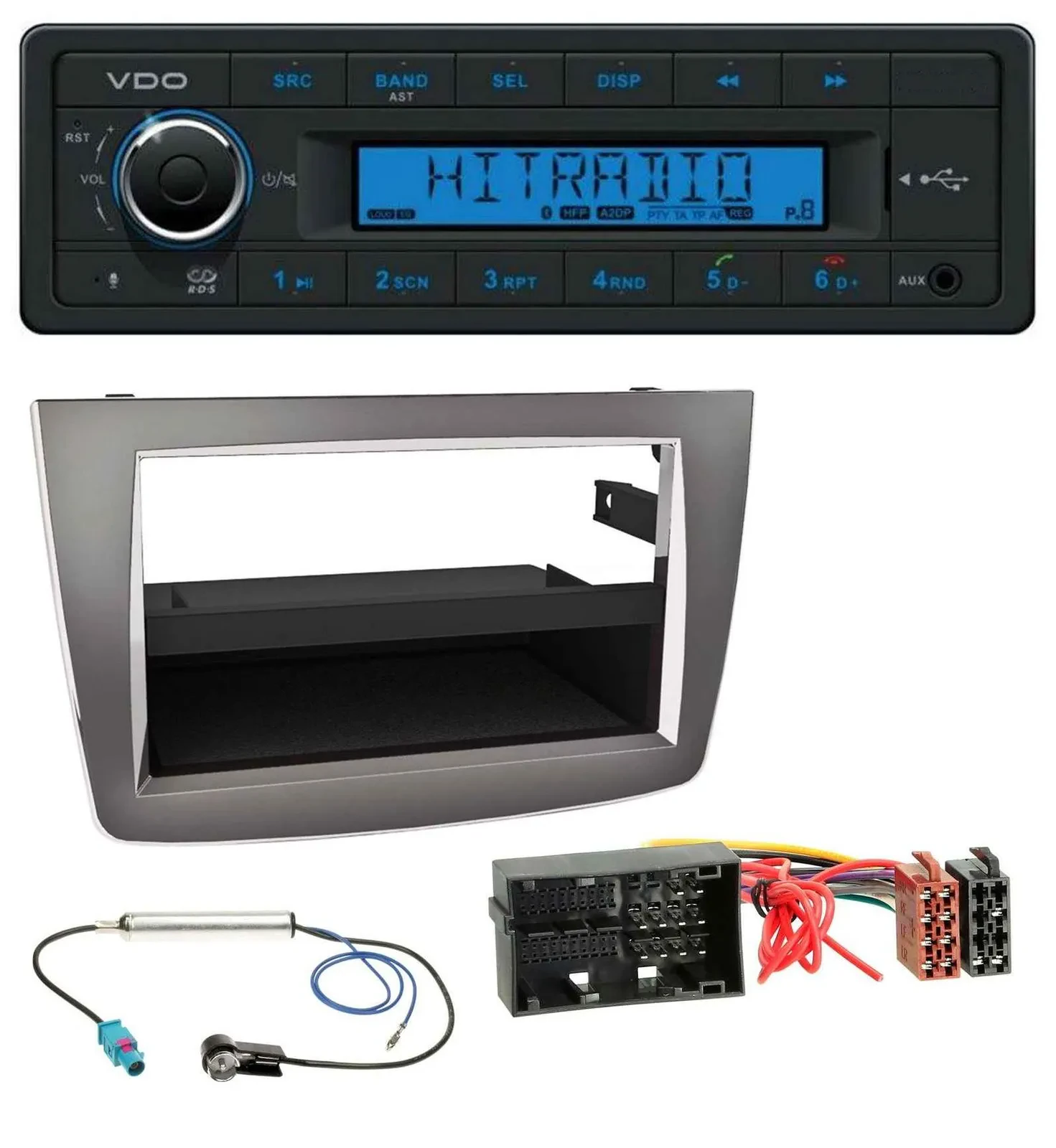 VDO AUX Bluetooth USB MP3 Autoradio für Alfa Romeo Mito ab 14 955 silber