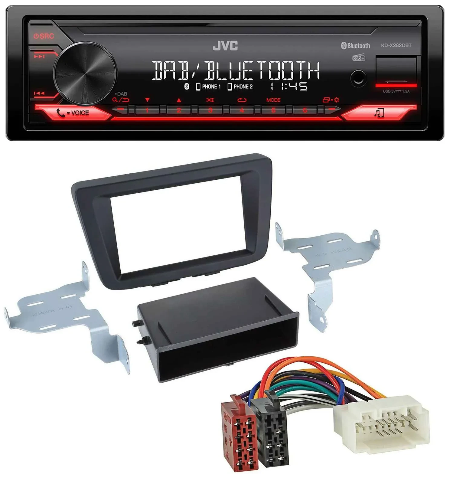 Автомагнитола для Suzuki Baleno (EW, с 2016) JVC Bluetooth, USB, DAB, MP3