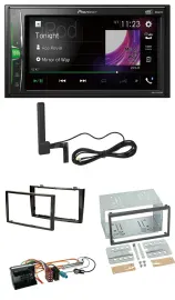 Автомагнитола для Peugeot 308 (2007–2009) Pioneer 2DIN, DAB, Bluetooth, MP3, AUX, черная