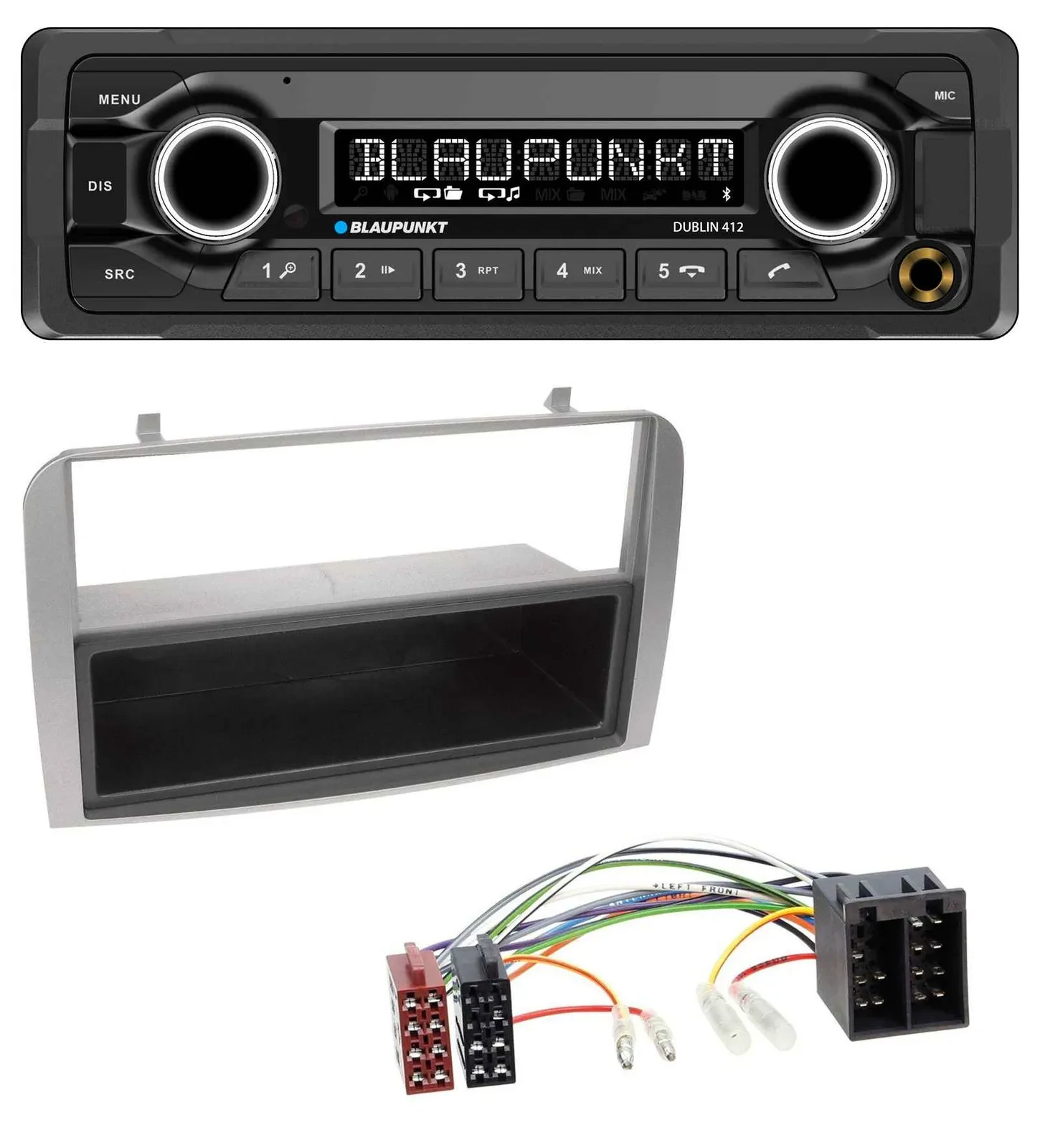 Blaupunkt MP3 Bluetooth USB AUX Autoradio für Alfa Romeo 147 GT silber Ablagefac