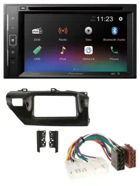 Pioneer Bluetooth MP3 USB 2DIN DAB DVD Autoradio für Toyota Hilux (2015-2020)