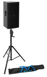Mackie DRM315 2300 Watt 15" 3-way Powered DJ PA Speaker+Crank-Up Speaker Stand