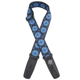 Ремень для гитары Lock-It Straps LIS-303-J10 Retro Series Blue Flower Burst