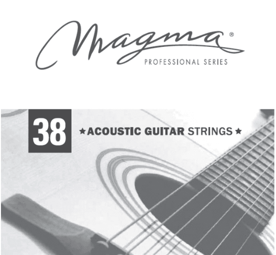 Струна одиночная для акустической гитары Magma Strings GA038G Gold Alloy 85/15 038