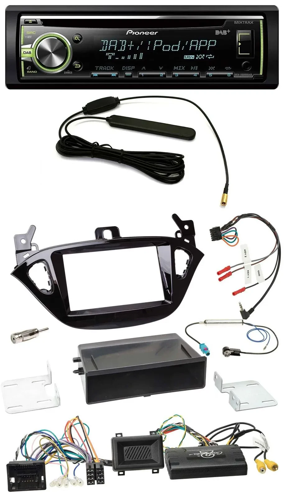 Автомагнитола Pioneer CD/MP3/USB DAB для Opel Adam, Corsa E (с 2013), поддержка управления на руле, PDC