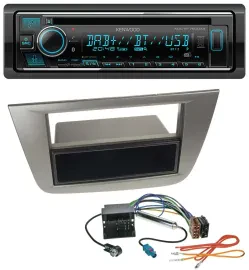 Kenwood MP3 Bluetooth DAB USB CD Autoradio für Seat Altea Toledo ab 05 Anthrazit