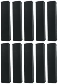 10) Rockville WET ARRAY 5 BLACK Line Array Speakers For church/School/Auditorium