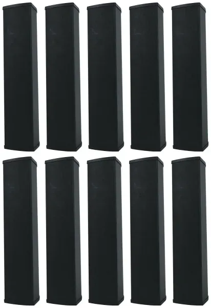 10) Rockville WET ARRAY 5 BLACK Line Array Speakers For church/School/Auditorium