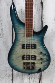 Ibanez SR400EQM 4 String Electric Bass Guitar Stained Cosmic Blue Starburst