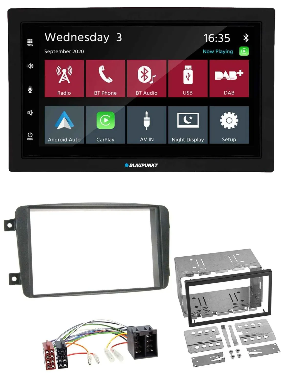 Автомагнитола для Mercedes C-Class/Vito/CLK Blaupunkt DAB Bluetooth USB MP3 2-DIN