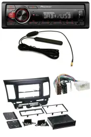 Pioneer MP3 DAB 1DIN AUX USB Autoradio für Mitsubishi Evo Lancer (ab 2008)