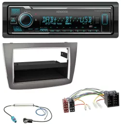 Автомагнитола для Alfa Romeo MiTo (955, 2008–2014) Kenwood Bluetooth, DAB, USB, MP3, ISO, темная