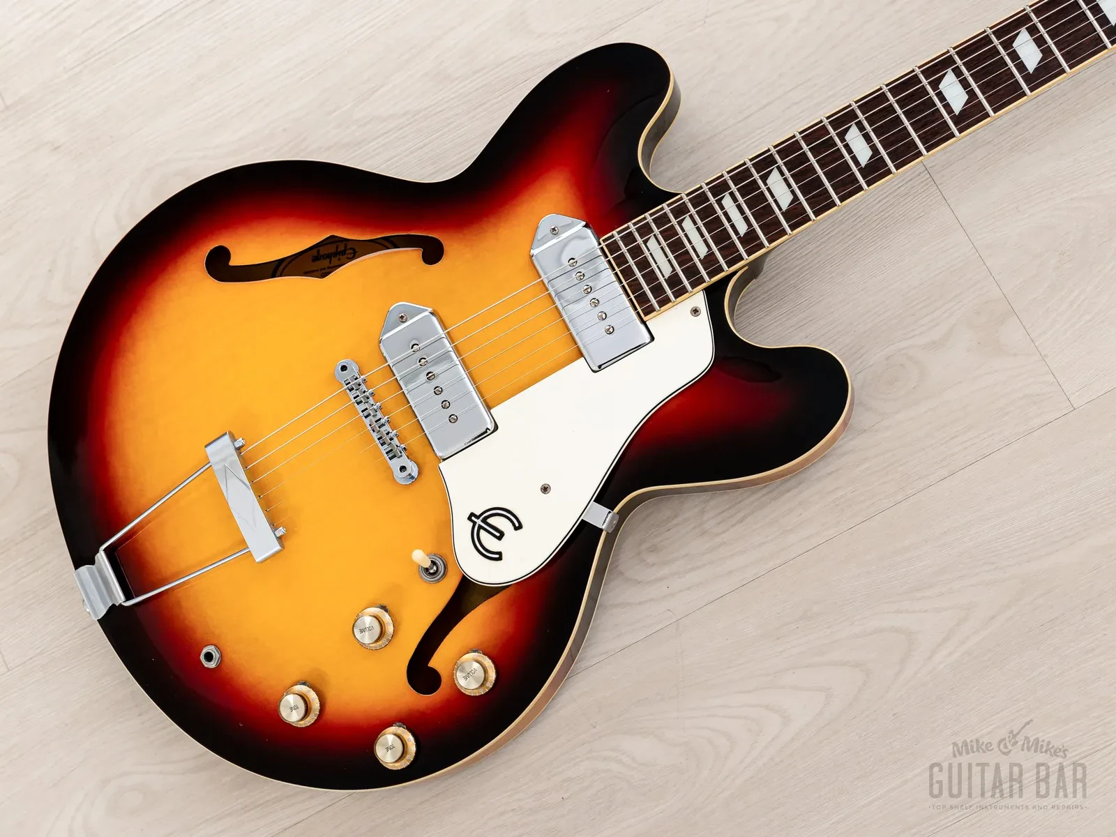 2001 Epiphone Casino Vintage Cherry Sunburst w/ 1 11/16" Nut & Case, Peerless