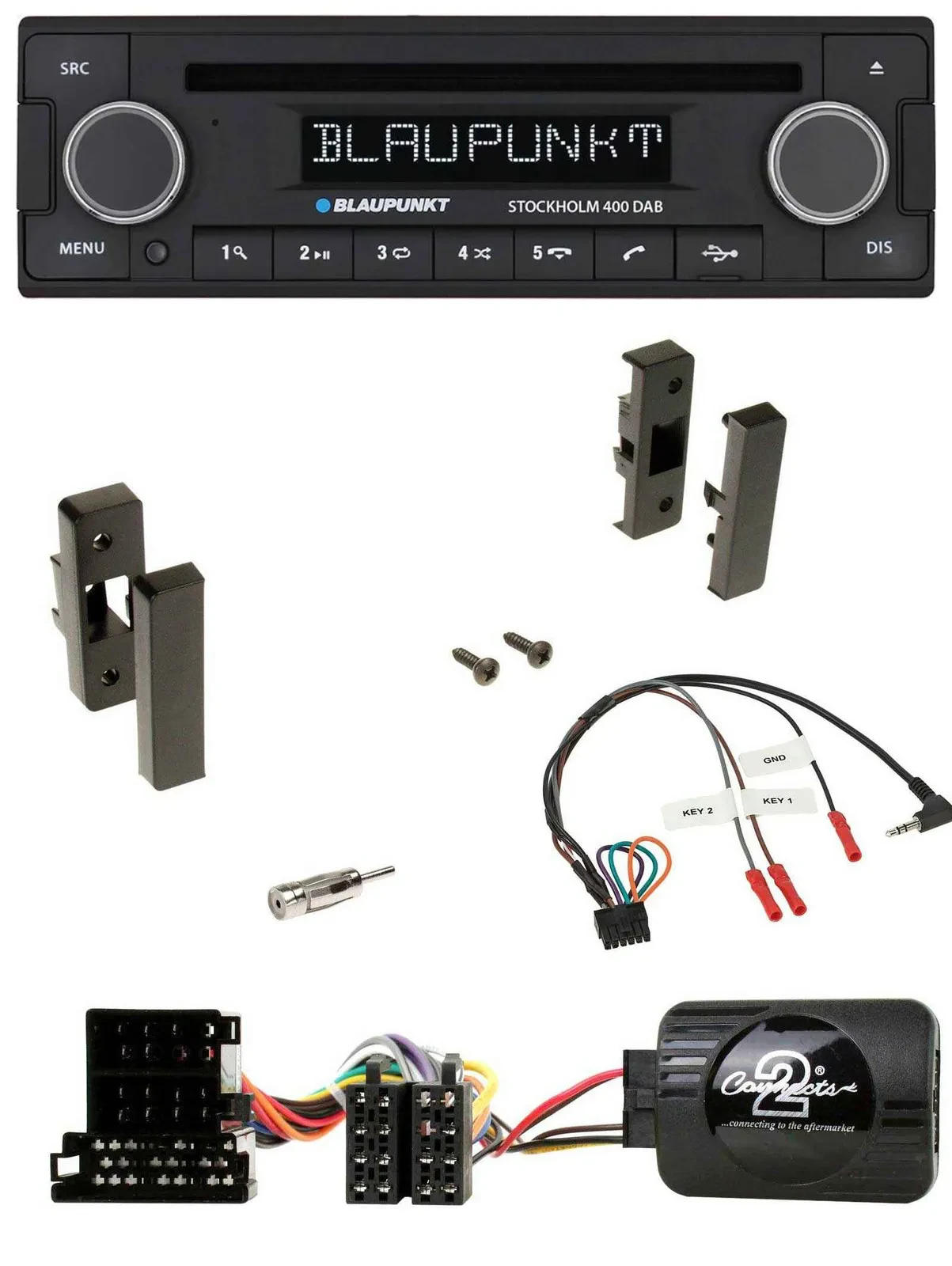 Blaupunkt Lenkrad Bluetooth DAB CD USB Autoradio für Audi A3 8L 1996-2000