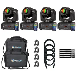 ColorKey CKU-6102 Mobile Spot 50 Moving Head Bundle 2-Pack with Cables