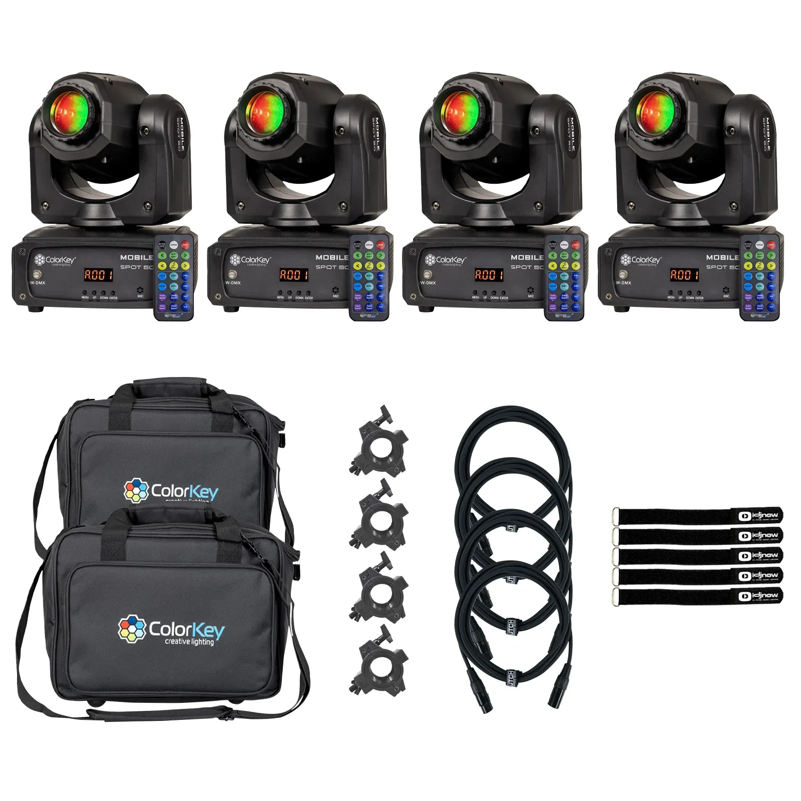 ColorKey CKU-6102 Mobile Spot 50 Moving Head Bundle 2-Pack with Cables