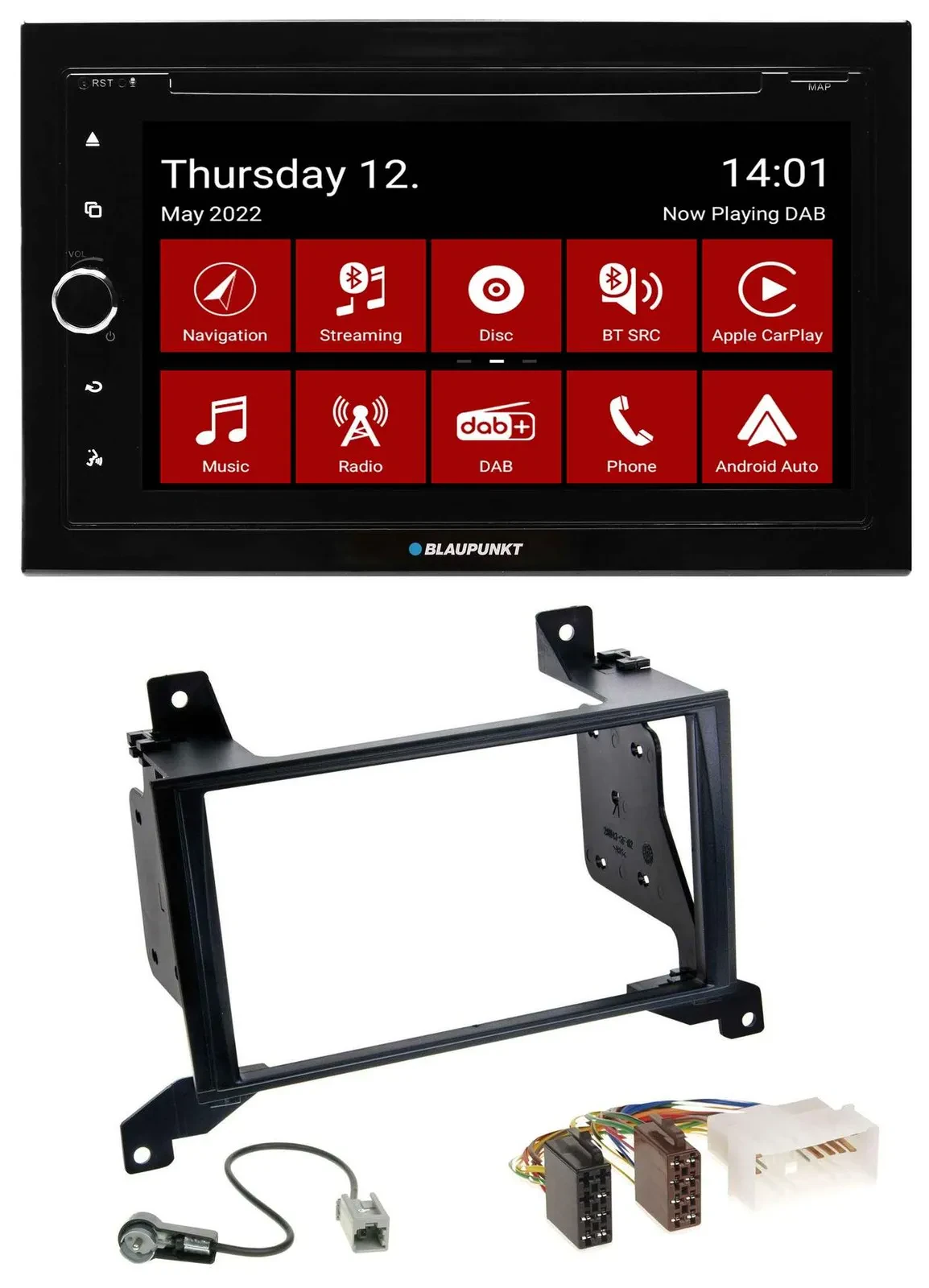 Blaupunkt MP3 DVD Bluetooth DAB 2DIN USB Autoradio für Hyundai Santa Fe CM 09-12