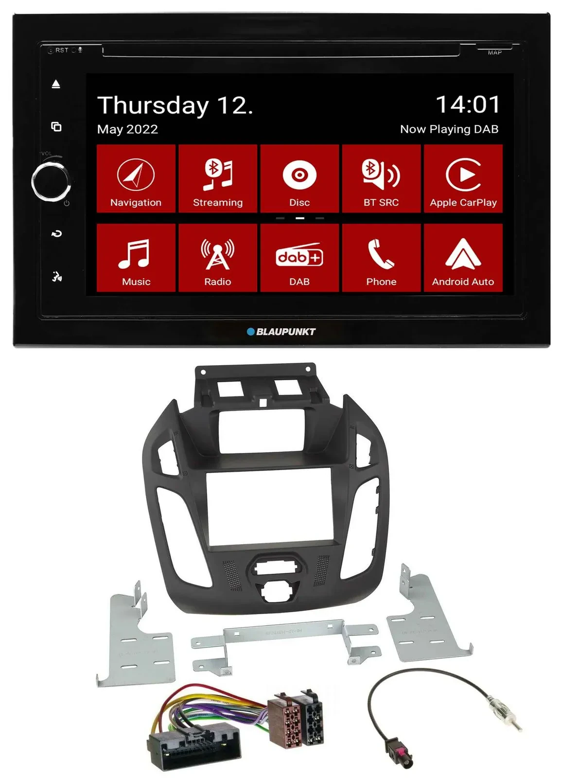 Blaupunkt MP3 DVD Bluetooth DAB 2DIN USB Autoradio für Ford Transit 2012-2018 Di