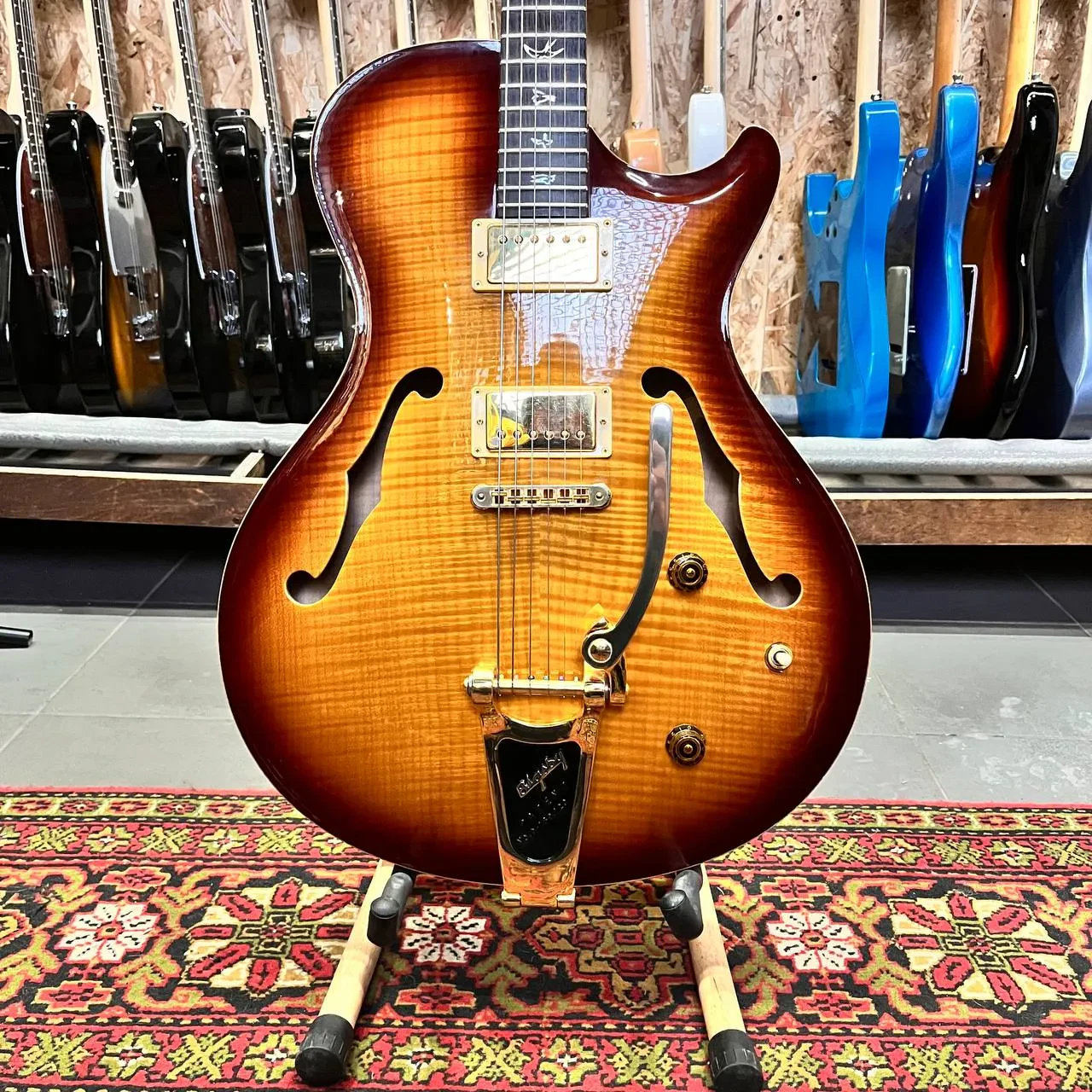 Электрогитара полуакустическая PRS SC-J Bigsby Thinline Limited Edition HH McCarty Burst w/Case USA 2008