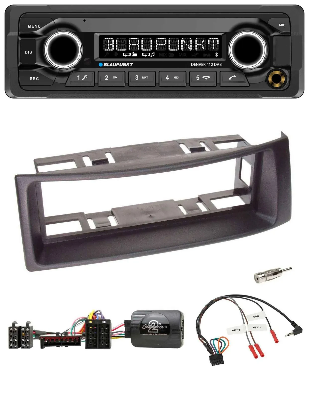 Автомагнитола для Renault Megane 1996–2000 Blaupunkt Bluetooth DAB USB с поддержкой кнопок на руле