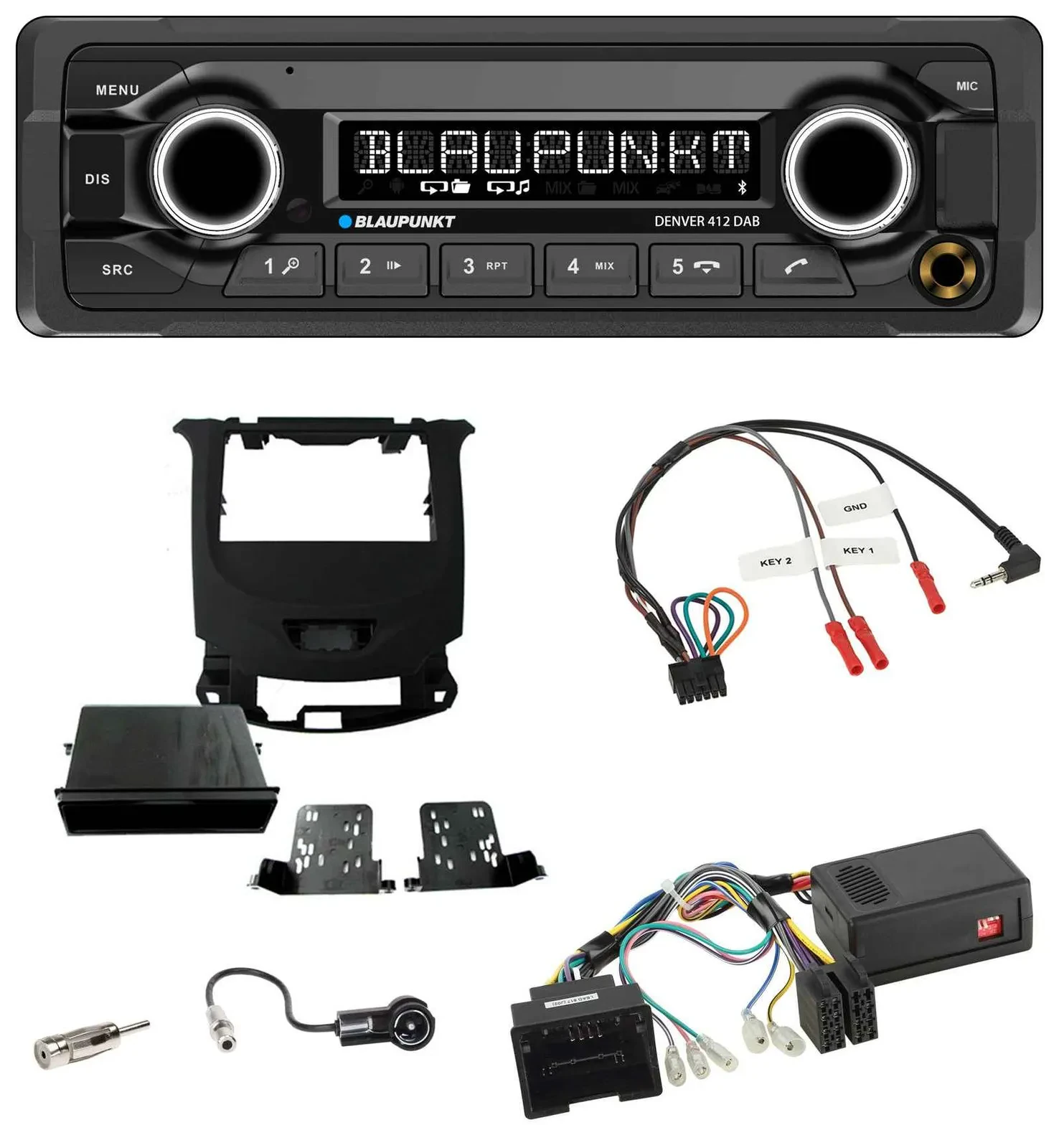 Blaupunkt Bluetooth DAB Lenkrad USB Autoradio für Chevrolet Cruze ab 2016 klavie