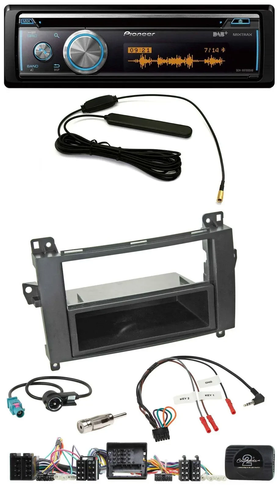 Pioneer CD USB Bluetooth DAB Lenkrad Autoradio für Mercedes Vito Viano W639 Audi