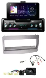 Автомагнитола для Toyota RAV4 (2001–2006) Pioneer Bluetooth, DAB, USB, темно-серебристый