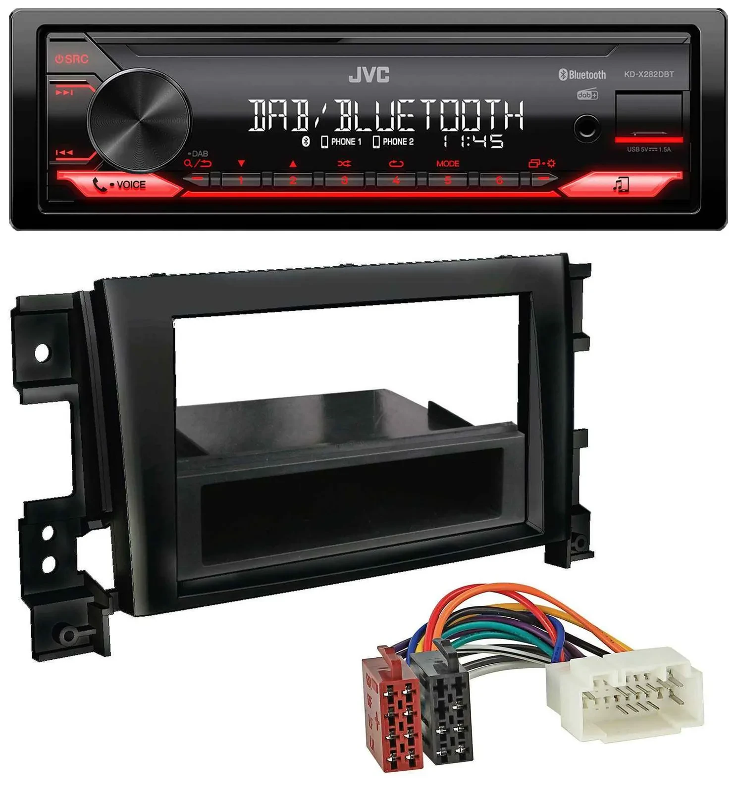 JVC Bluetooth USB DAB MP3 Autoradio für Suzuki Gran Vitara (ab 2005)