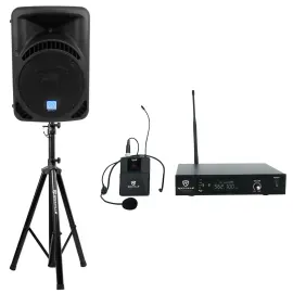 Rockville RPG12BT 12" Powered 800w PA Speaker w/Bluetooth/Wireless Link+Headset