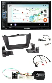 Alpine Bluetooth TMC USB DAB 2DIN Lenkrad Navigation für Hyundai ix35 2010-2013