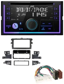 Автомагнитола для Toyota Corolla 2009–2013 JVC 2 DIN CD DAB Bluetooth USB серебристая