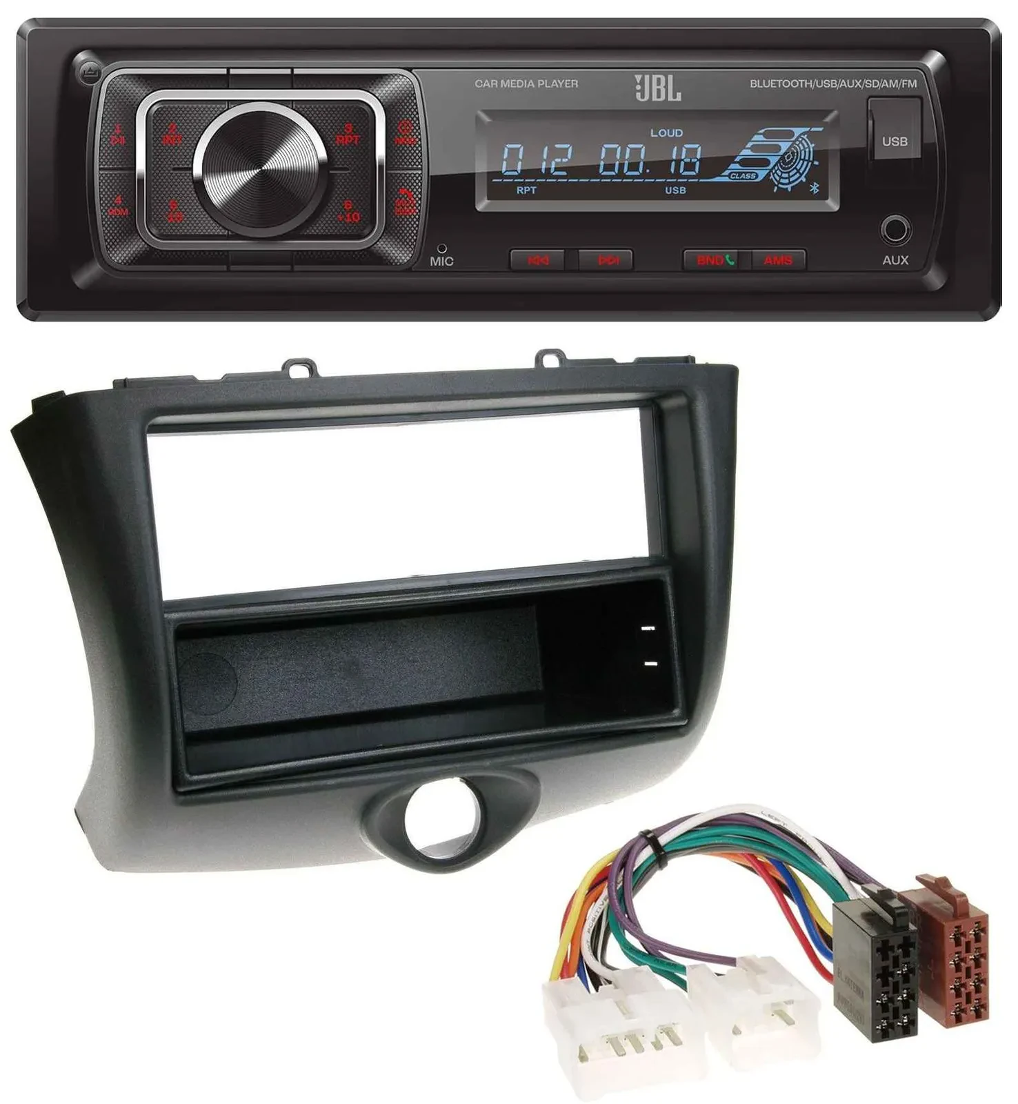 Медиаплеер для Toyota Yaris JBL SD, AUX, MP3, USB, Bluetooth (2003–2006)