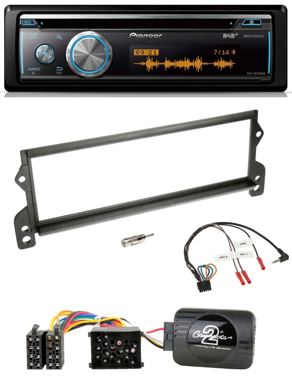 Pioneer Lenkrad DAB USB CD Bluetooth Autoradio für Mini (2001-2002)