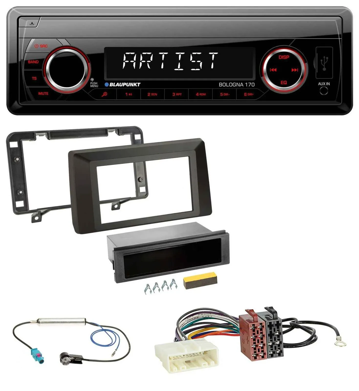 Blaupunkt SD USB 1DIN MP3 AUX Autoradio für Dacia Duster (ab 2021)