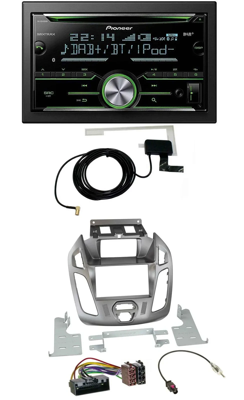 Pioneer CD USB MP3 Bluetooth 2DIN DAB Autoradio für Ford Transit 12-18 Display C
