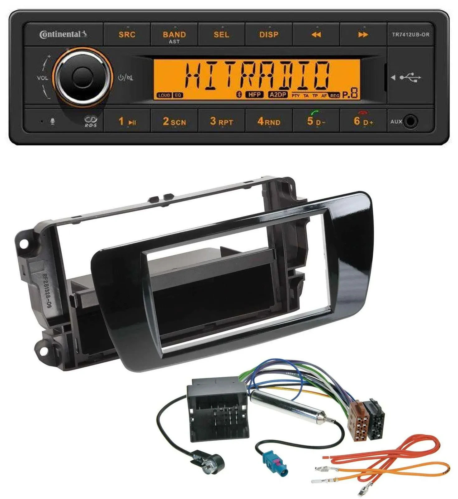 Continental MP3 Bluetooth AUX USB Autoradio für Seat Ibiza ab 08 Klavierlack sch