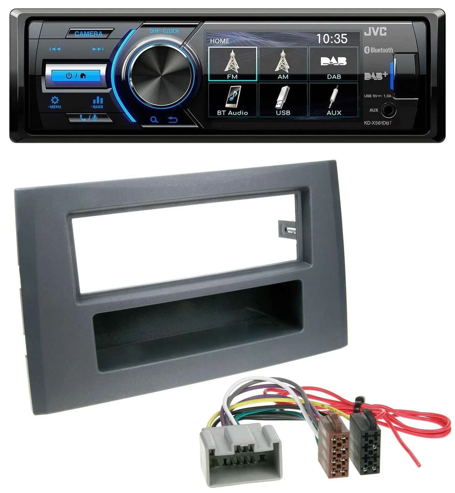 Автомагнитола для Volvo XC90 JVC Bluetooth, MP3, USB, DAB, 14-pin (2002–2014)
