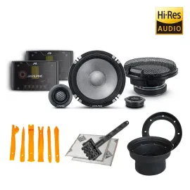 Alpine R2-S652 200W RMS 6.5" Component Speaker + Accessories