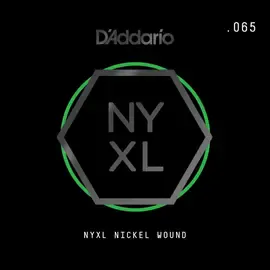 Струна одиночная D'Addario NYNW065 NYXL Nickel Wound Single 065