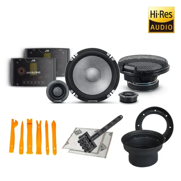 Alpine R2-S652 200W RMS 6.5" Component Speaker + Accessories