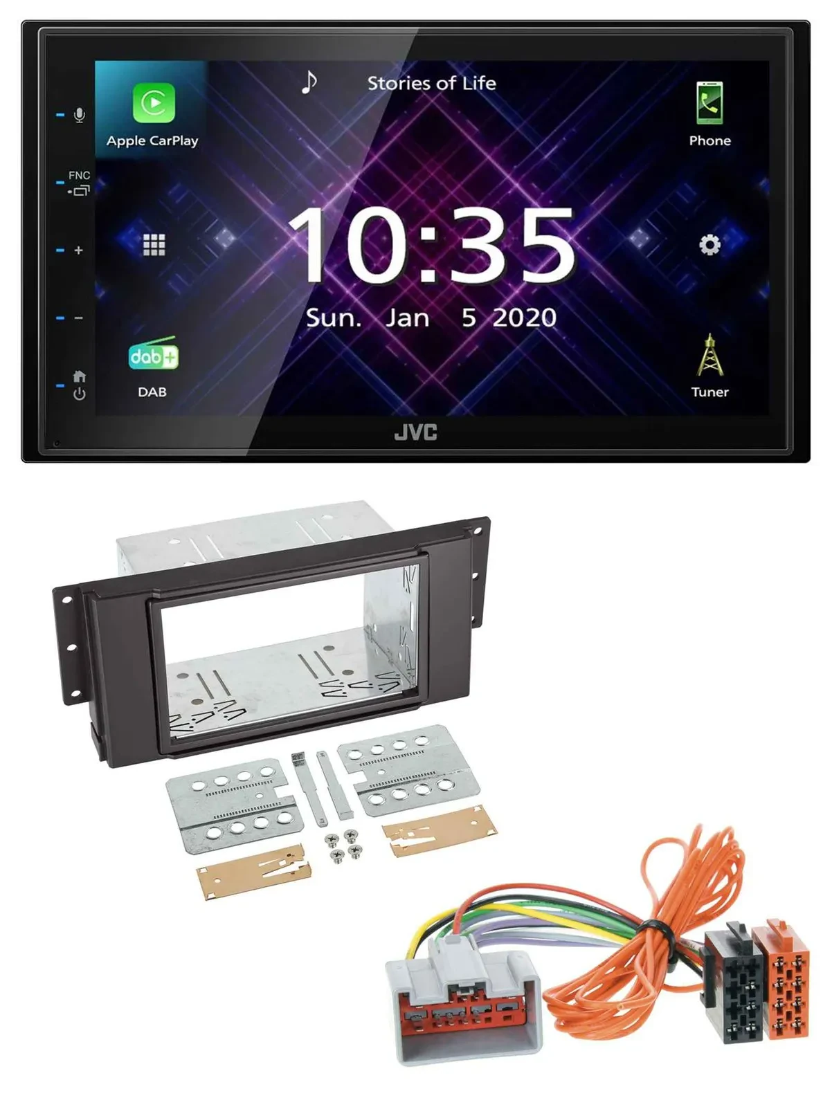 JVC DAB 2DIN MP3 Bluetooth USB Autoradio für Land Rover Free Lander 11-12