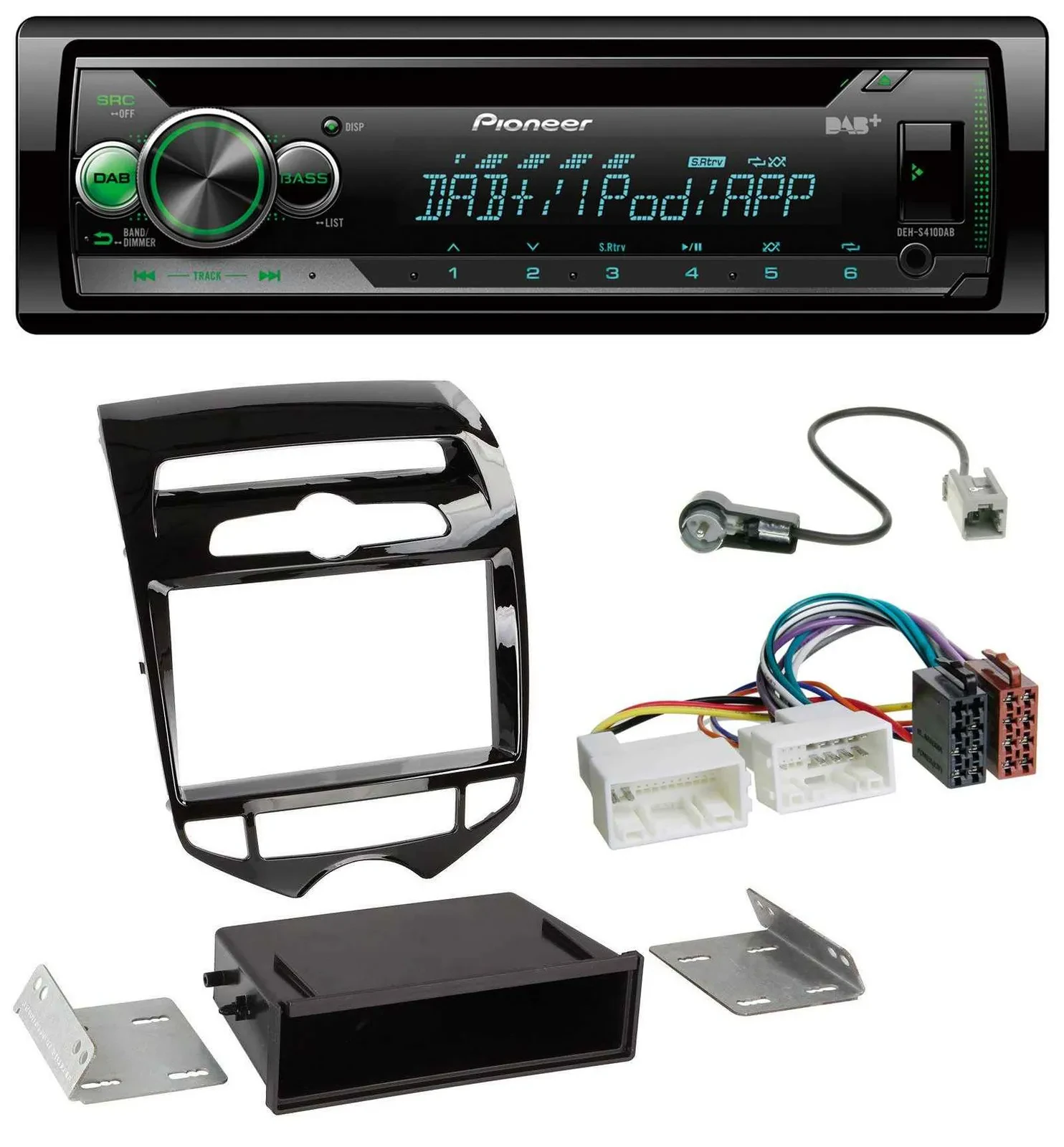 Pioneer USB MP3 DAB AUX CD Autoradio für Hyundai ix20 ab 10 autom. Klima