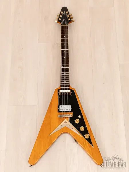 Электрогитара Greco FV-900 Flying V HH Natural w/case Japan 1978